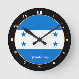 Patriotische Honduras-Flagge, Honduras-Zuhause / D Runde Wanduhr