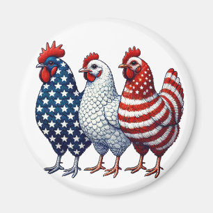 Patriotische Hühner Magnet