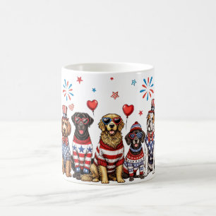 Patriotische Hunde Kaffeetasse