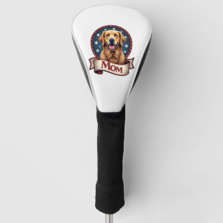 Patriotische Hunde-Mutter Golden Retriever Vintage Golf Headcover