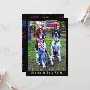 Patriotische Hunde und Feuerwerkskörper - Unabhäng Karte