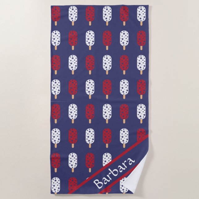 Patriotische Ice-Pop Strandtuch (Vorderseite)