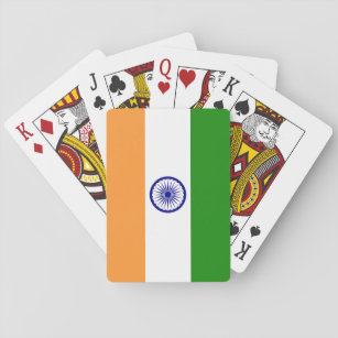 Patriotische Indienflagge Spielkarten
