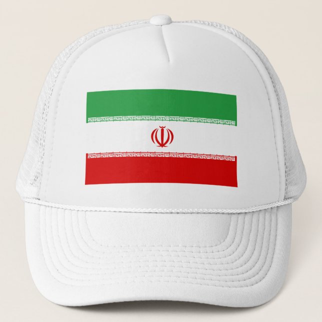 Patriotische Iran-Flagge Truckerkappe (Vorderseite)