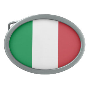 Patriotische italienische Flagge Ovale Gürtelschnalle