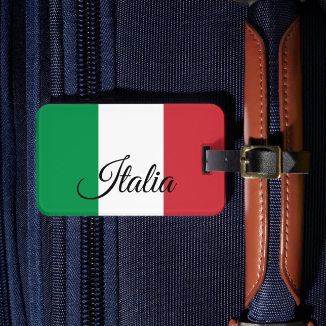 Patriotische italienische Gepäckmarken, italienisc Gepäckanhänger (Vorderseite Insitu 4)