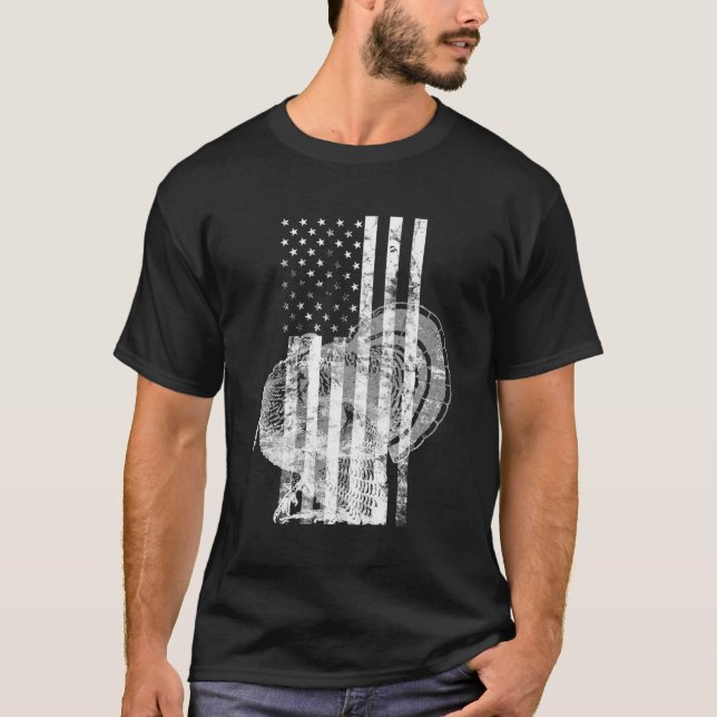 Patriotische Jagd Türkei Jäger T-Shirt (Vorderseite)