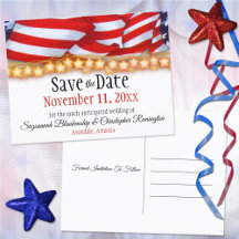 Patriotische Jagd und Stars Save the Date nach Maß