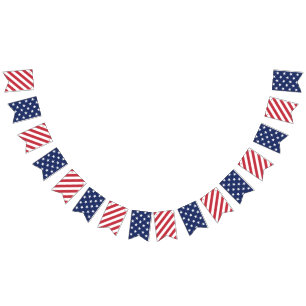 Patriotische Jagdflaggen - US-Flagge Wimpelkette