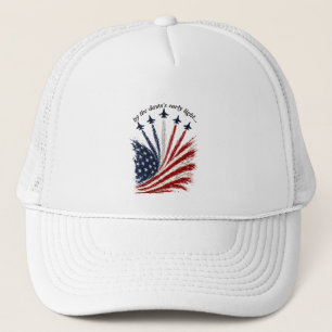 Patriotische Jet-Formations-Amerikanische-Flaggen- Truckerkappe