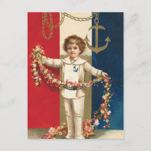 Patriotische Jungen-Postkarte Postkarte