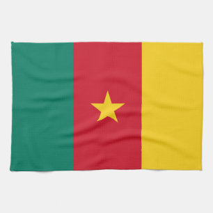 Patriotische Kamerun-Flagge Geschirrtuch