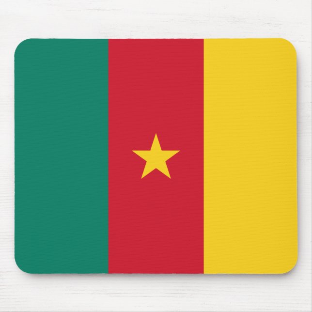Patriotische Kamerun-Flagge Mousepad (Vorne)