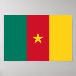 Patriotische Kamerun-Flagge Poster