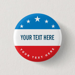 Patriotische Kampagne für benutzerdefinierte Wahle Button