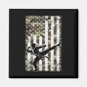 Patriotische Kampfkunst Camouflage Usa Flag 4. Jul Magnet