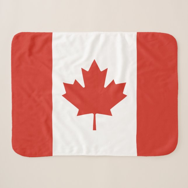 Patriotische kanadische Flagge Sherpadecke (Vorderseite (Horizontal))