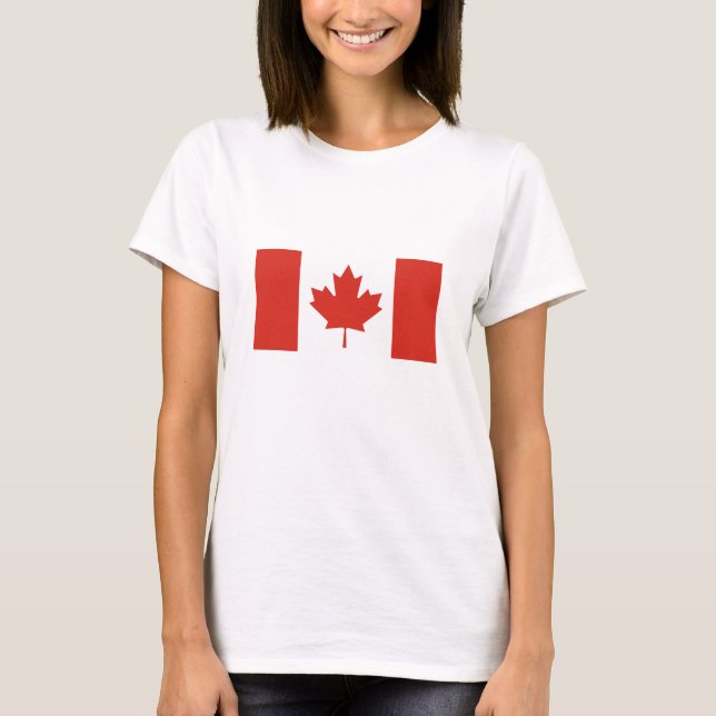 Patriotische kanadische Flagge T-Shirt (Vorderseite)