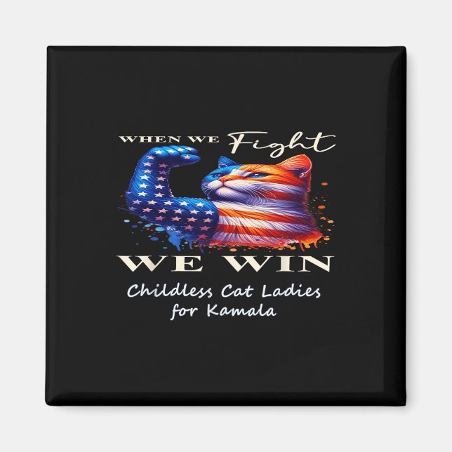 Patriotische Katze Magnet (Vorne)