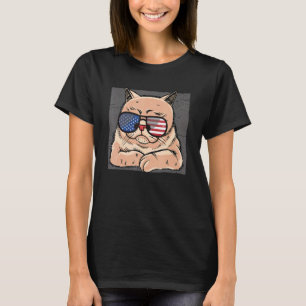Patriotische Katze Meowica 4. Juli Kitten Feline W T-Shirt