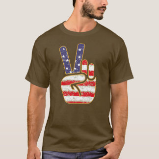 Patriotische Kennzeichen des Friedens - Amerikaner T-Shirt