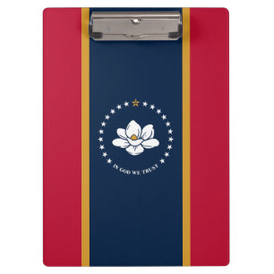Patriotische Klemmbrett mit Flagge von Mississippi