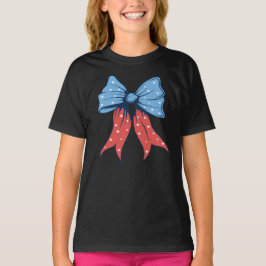 Patriotische Kokette 4. Juli Amerikanische Flagge  T-Shirt