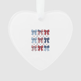 Patriotische Kokette Bows Vintage Vektor Design_1 Ornament