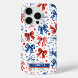 Patriotische Kokette Schleifen Monogramm Case-Mate iPhone Hülle