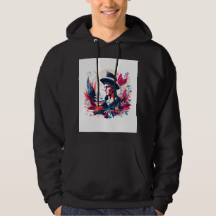Patriotische Kolonialforscher-Illustration Vinta Hoodie