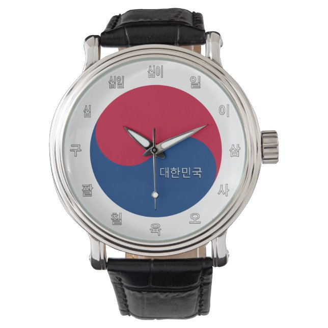 Patriotische koreanische Flaggenüberwachung und Sü Armbanduhr (Vorderseite)