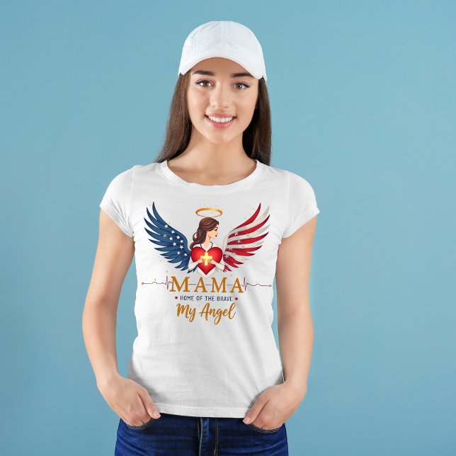 Patriotische Krankenschwester Mama - Mama, mein En T-Shirt (Von Creator hochgeladen)