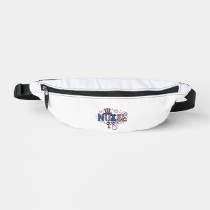Patriotische Krankenschwester Vintage-Stich-Vektor Bauchtasche