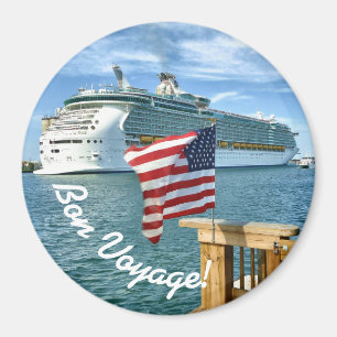 Patriotische Kreuzfahrt Sailaway gute Reise Magnet