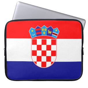 Patriotische kroatische Flagge Laptopschutzhülle