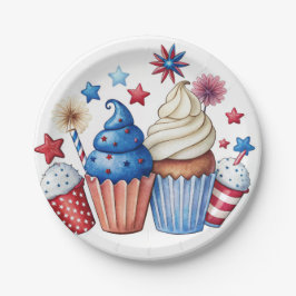 Patriotische Kuchen Pappteller
