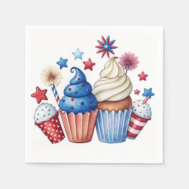Patriotische Kuchen Serviette (Vorderseite)