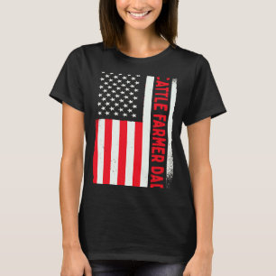 Patriotische Kuhfarm Landwirtschaft Viehfarm T-Shirt
