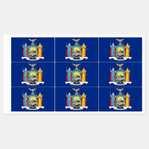 Patriotische Labels mit der Flagge des New Yorker Etiketten