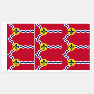 Patriotische Labels mit der Flagge von St. Louis, Etiketten