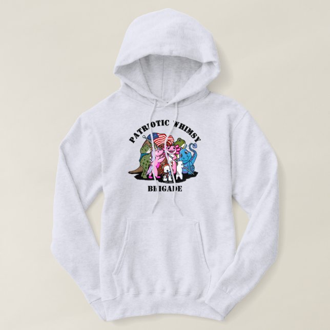 Patriotische Launen-Brigade Hoodie (Design vorne)
