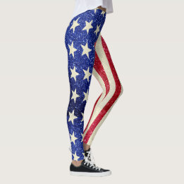 Patriotische Leggings, Glitzer der amerikanischen  Leggings
