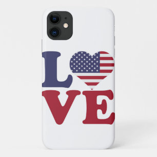 Patriotische Liebe der amerikanischen Flagge Case-Mate iPhone Hülle