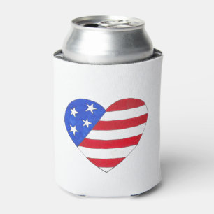 Patriotische Liebe USA 4. Juli US Flagge Dosenkühler