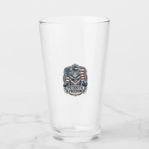 Patriotische Maine Coon Katze Glas