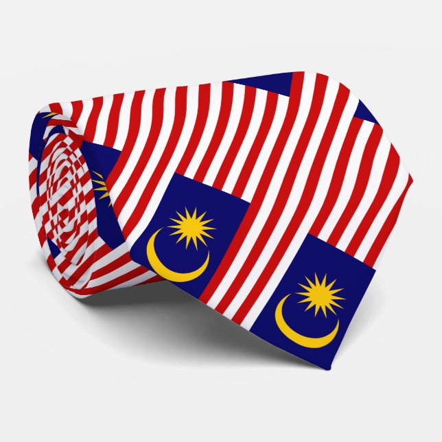 Patriotische Malaysia-Flagge Krawatte (Gerollt)