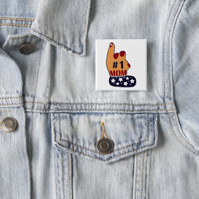 Patriotische Mama 1 Button (Beispiel)