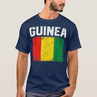 Patriotische Männer Frauen Kid Guinea Flag gestört T-Shirt