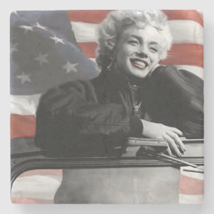 Patriotische Marilyn Steinuntersetzer