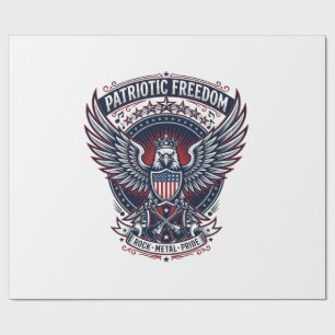 Patriotische Metal Flügel Patriot Musik Rock Metal Geschenkpapier